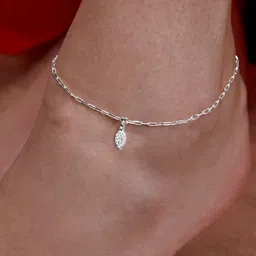 MINUTIAE Silver-Plated Artificial Stones Anklet-15