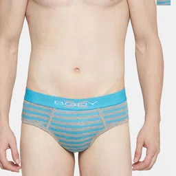 BODYX Pack Of 2 Striped Cotton Basic Briefs BX03B-image-74