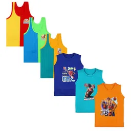 CAREPLUS Boys Pack Of 6 Pure Cotton Innerwear Vests-11