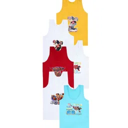 CAREPLUS Boys Pack of 6 Combed Cotton Body Hugging Undershirt Innerwear Vests-5
