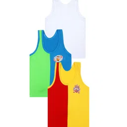 CAREPLUS Infant Boys Pack of 6 Printed Combed Cotton Undershirt Inner Vests-5