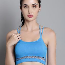 MAKCLAN Full Coverage Removable Padding Workout Bra With All Day Comfort-8