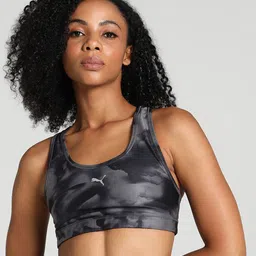 Puma Run 4Keeps Printed Moisture Wicking Sports Bra-image-19