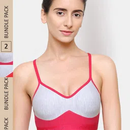 College Girl Pack Of 2 Cotton Bra-image-37