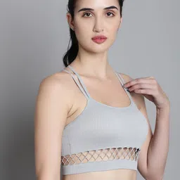 MAKCLAN Full Coverage Removable Padding Workout Bra With All Day Comfort image 4