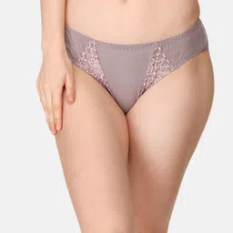 LOTUSLEAF Women Lavender Colored Self Design Bikini Seamless Briefs LBP00060701-P-31