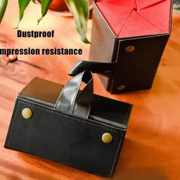 HOUSE OF QUIRK Red & Black Printed 5 Slots Compact Sunglasses Organiser-11