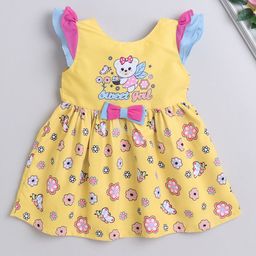 The Magic Wand Girls Floral Printed Cotton Fit & Flare Dress-image-97
