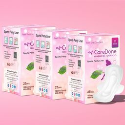 CareDone Set Of 3 Ultra Thin Organic Cotton Panty Liner- 25 Pcs Each-image-22