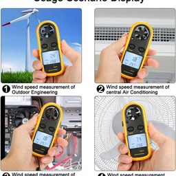 MIJILIX Anemometer, Digital LCD Wind Speed Meter Gauge Air Flow Velocity Thermometer Measuring Device with Backlight for Windsurfing, Sailing, Kite Flying, Surfing Fishing Etc. image 4