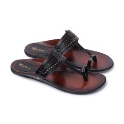 Picktoes Women Black Textured One Toe Flats-image-47