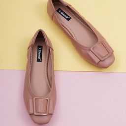 Sherrif Shoes Buckle Embellished Ballerinas-22