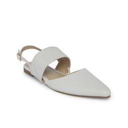 Forever Glam by Pantaloons Women Off White Mules Flats-picture-4