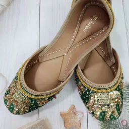 Fulkari Embroidered Leather Mojaris-picture-54