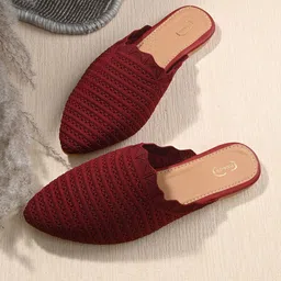 PANAHI Striped Mules Flats-image-80