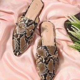 PANAHI Pointed Toe Mules Flats-picture-0