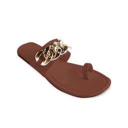 VAGHBHATT Embellished Leather One Toe Flats-picture-23