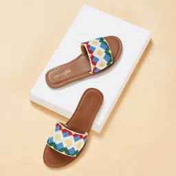 Forever Glam by Pantaloons Embellished Open Toe Flats-image-31