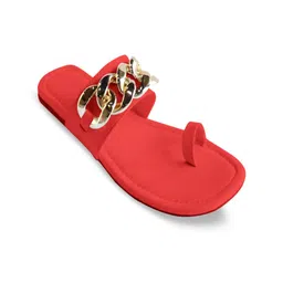 VAGHBHATT Embellished Leather One Toe Flats-picture-10