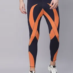 JUMP USA Men Colourblocked Antimicrobial Ankle-Length Tight-image-49