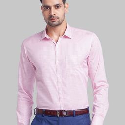 Park Avenue Men Red Printed Formal Shirt-image-38