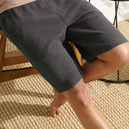 DAMENSCH Men Solid Waffle Texture Shorts-image-98