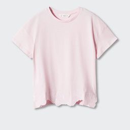 Mango Kids Girls Pure Cotton Drop-Shoulder Butterfly Applique Sustainable T-shirt-image-11