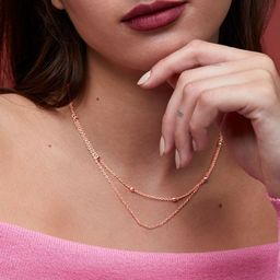 AIKA BY MINUTIAE Brass Rose Gold-Plated Layered Minimal Chain-44