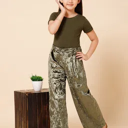 PICCOLO Girls Round Neck Tshirt With Straight Trousers-image-105