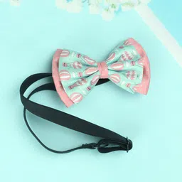 Tossido Girls Green & Pink Hot Air Balloons Layered Bow With Adjustable Elastic Hairband-image-9