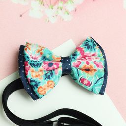 Tossido Girls Green & Blue Printed Bow with Elastic Headband-image-69