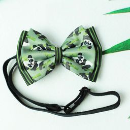 Tossido Girls Green & Black Printed Layered Bow With Adjustable Elastic Hairband-45