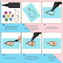 Kavya Craft Present 10pcs Open Pendant Bezel frame for resin setting, for stone setting,open pendant bezel blank,3 mm deep bezel image 3