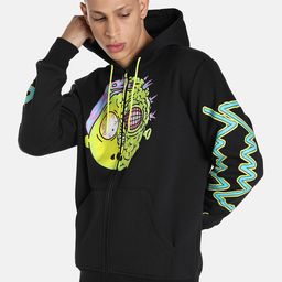 Puma X Rick And Morty Men Graphic Printed Cotton Hooded Regular fit Front-Open Sweatshirt-picture-44