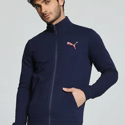 Puma Men Stylized Cat Graphic Cotton Slim Fit Sporty Jacket-35