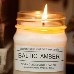 Aromatic Fables White Scented Candle Square Glass Jar-3