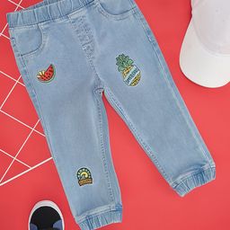 Pantaloons Baby Infant Boys Clean Look Applique Jeans-picture-27