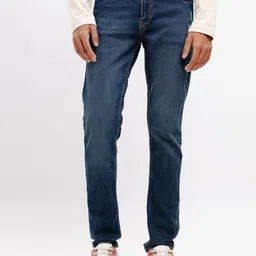 FREAKINS Men Super Skinny Fit High-Rise Light Fade Low Distress Cotton Jeans-image-99