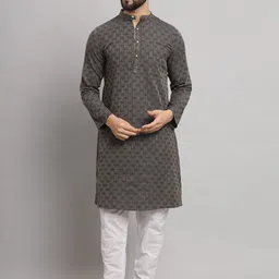 Latest Chikan Garments Geometric Woven Design Straight Kurta-picture-26