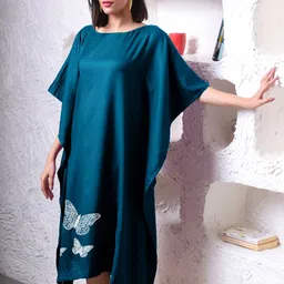 LetsDressUp Graphic Printed Extended Sleeves Kaftan Midi Dress-picture-41