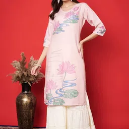 Label Khoj Women Floral Embroidered Flared Sleeves Kurta-image-87