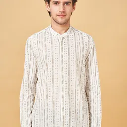 indus route by Pantaloons Ethnic Motifs Printed Pure Cotton Kurta-image-74