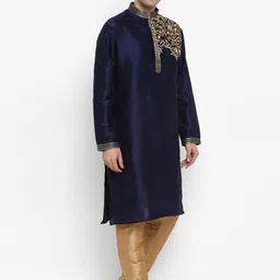 ROYAL KURTA Floral Embroidered Thread Work Straight Kurta-image-83