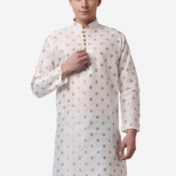 ROYAL KURTA Floral Printed Jacquard Straight Kurta-picture-34