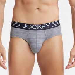 Jockey Move Collection Men Grey Solid Briefs MM04-58