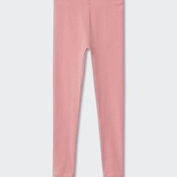 Mango Kids Girls Pink Solid Sustainable Leggings-image-27