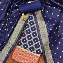SHADOW & SAINING Floral Woven Design Unstitched Dress Material-image-29