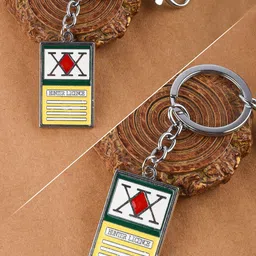 COMICSENSE Yellow & Red Textured Hunter X Anime License Alloy Metal Key Chain-picture-36