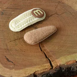 FUNKRAFTS Girls Beige & Off-White Set of 2 Tic Tac Hair Clips-15