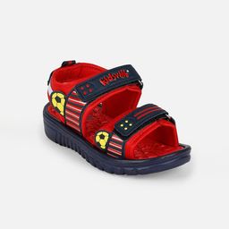 Kids Ville Boys Navy Blue & Red Comfort Sandals-5